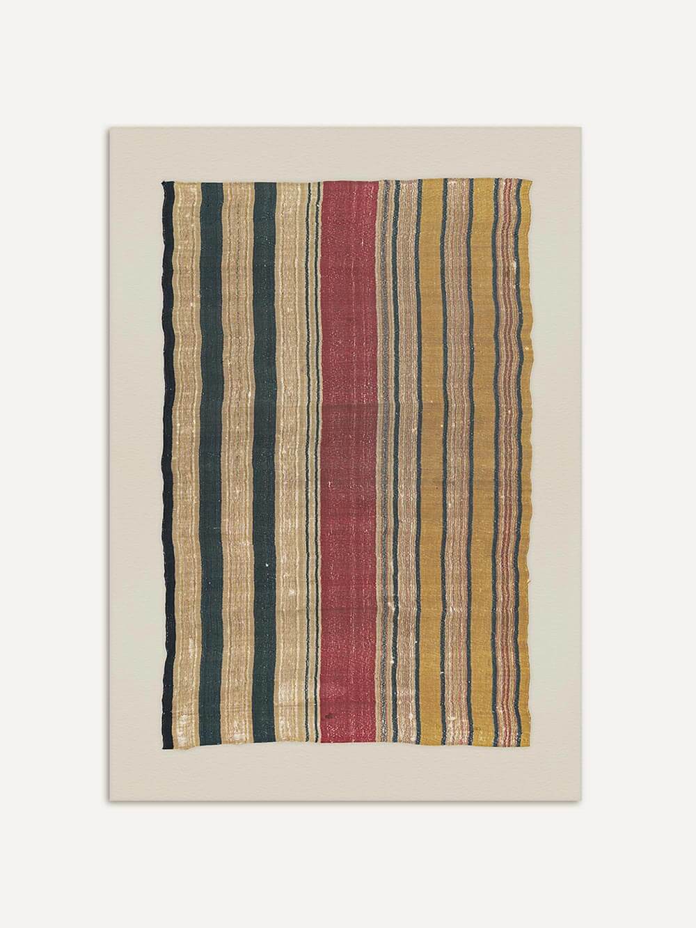 Vintage Textil Kunstdruck – Sanfte Streifen: 30x40