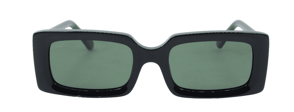 Rechteckige Sonnenbrille schwarz