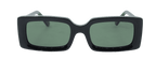 Rechteckige Sonnenbrille schwarz