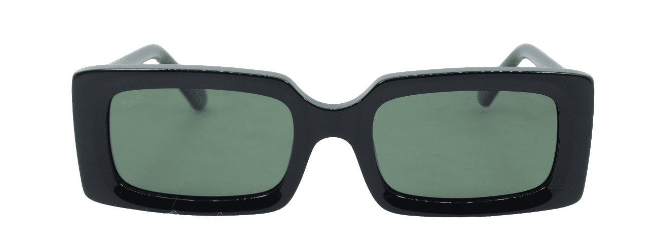 Rechteckige Sonnenbrille schwarz