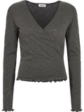 Langarmshirt Jacquard Wrap aus 100% Bio Baumwolle