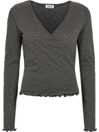 Langarmshirt Jacquard Wrap aus 100% Bio Baumwolle