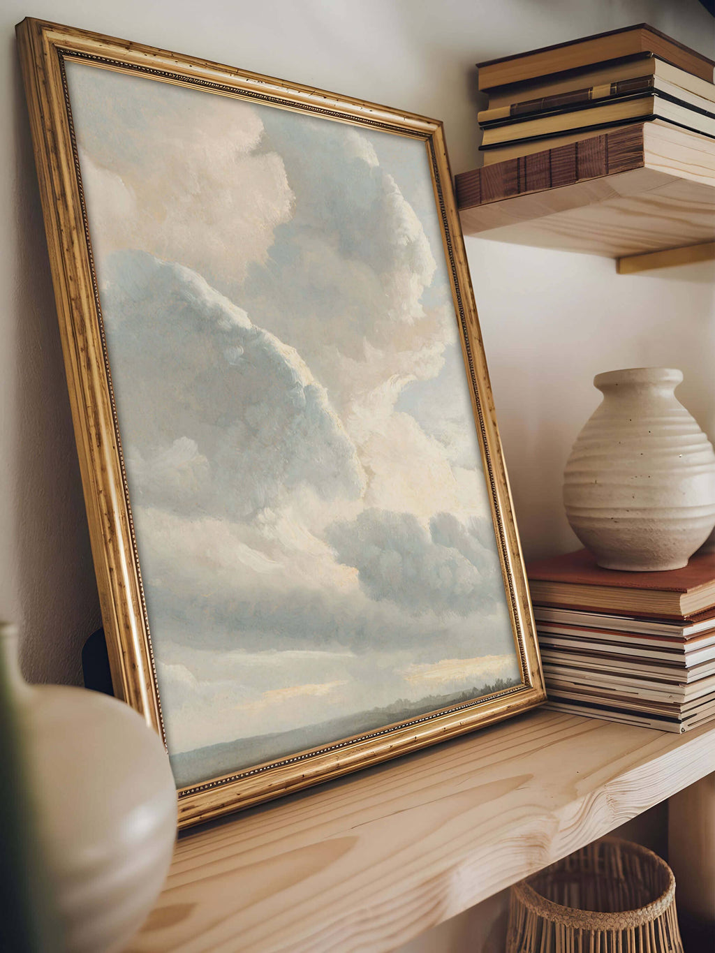 Studie von Wolken – Vintage Kunstdruck: 30x40