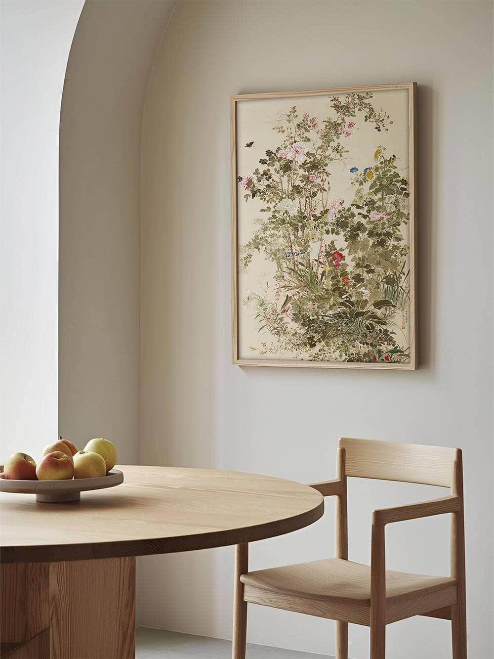 Blühender Garten – Floraler Chinoiserie Kunstdruck: 30x40