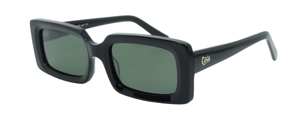 Rechteckige Sonnenbrille schwarz