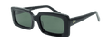 Rechteckige Sonnenbrille schwarz