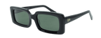 Rechteckige Sonnenbrille schwarz