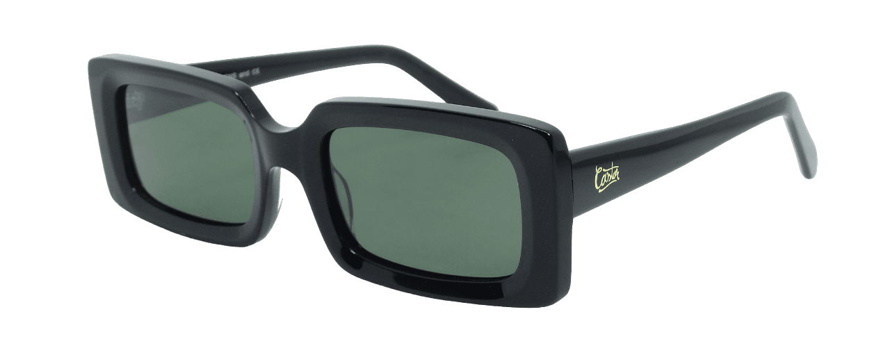 Rechteckige Sonnenbrille schwarz