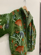 Handbestickte Baumwoll-Suzani Jacke grün
