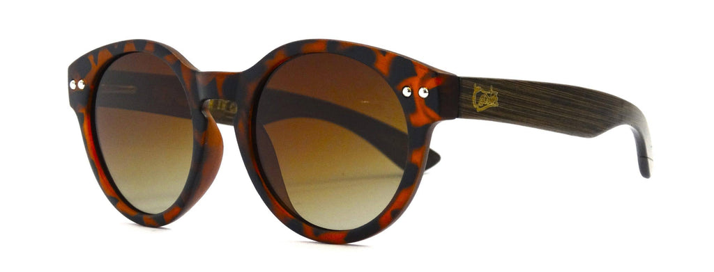 Runde Sonnenbrille braun