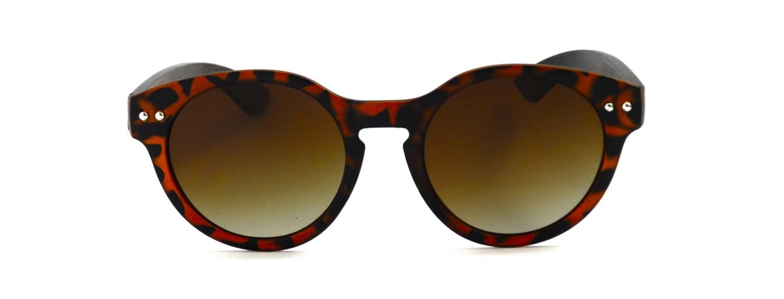 Runde Sonnenbrille braun