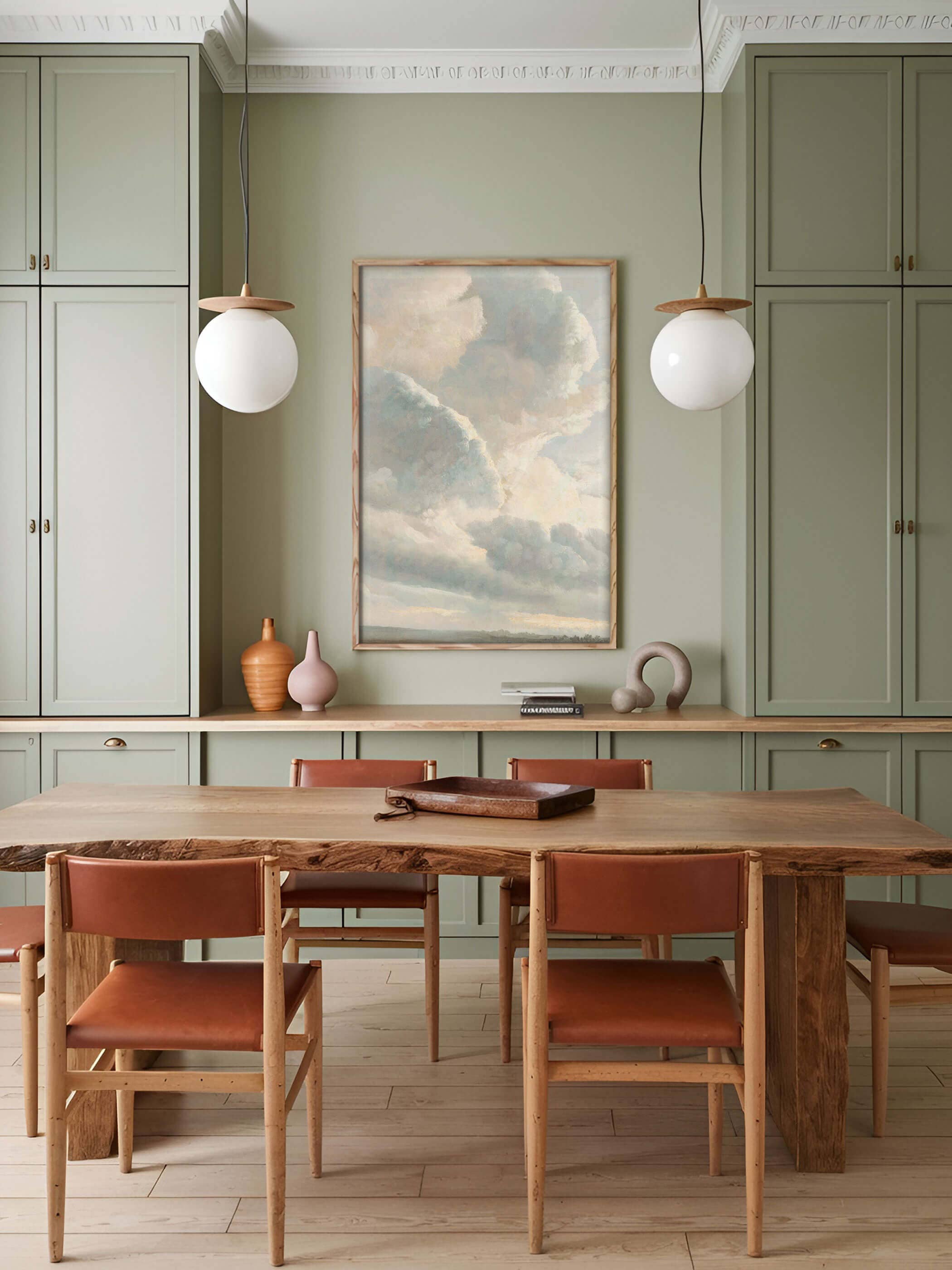 Studie von Wolken – Vintage Kunstdruck: 30x40