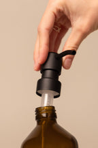 Pumpspender Edelstahl schwarz
