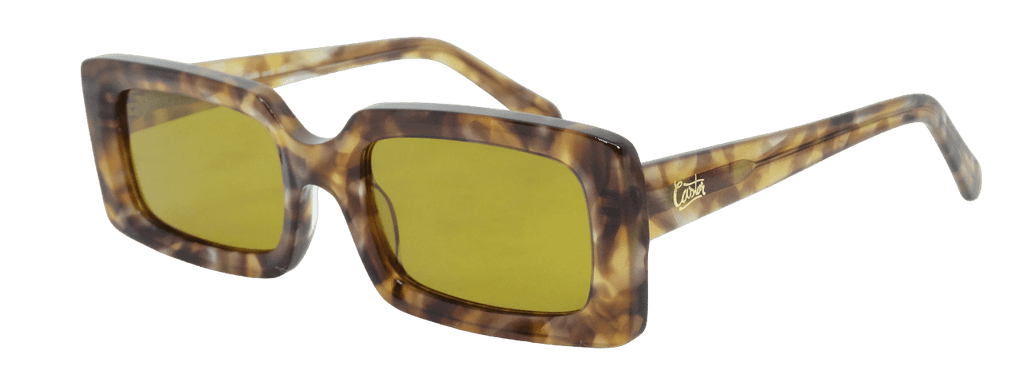 Rechteckige Sonnenbrille tortoise