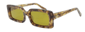 Rechteckige Sonnenbrille tortoise