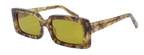 Rechteckige Sonnenbrille tortoise