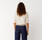 Bio-Baumwollpullover Damen, + Strickpullover, GOTS Kleidung, nachhaltiger Pullover 3/4 Arm