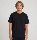 Frontansicht des True Heavy Boxy Fit Tee in Schwarz an.png