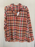 Second Hand | Bluse Orange kariert