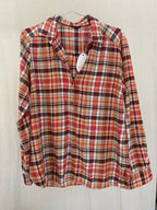 Second Hand | Bluse Orange kariert