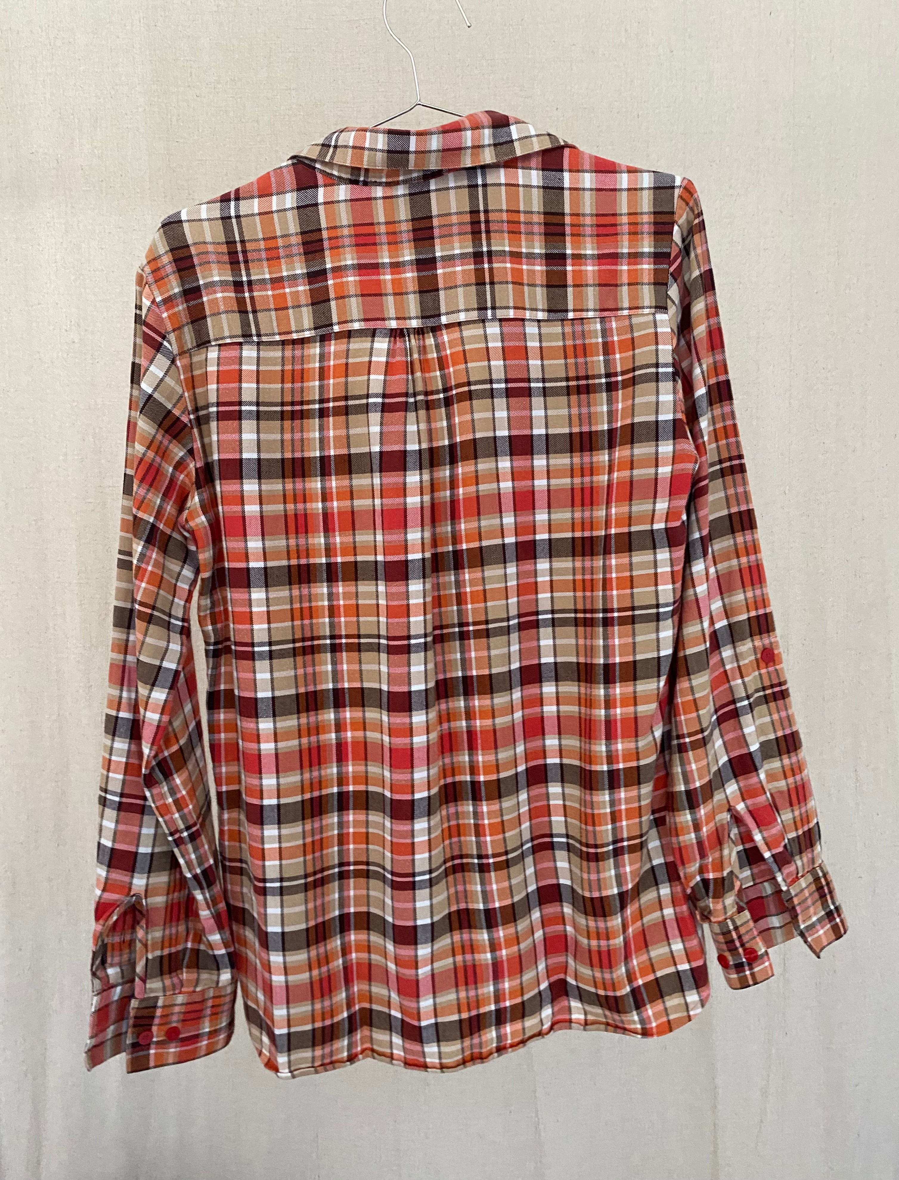Second Hand | Bluse Orange kariert