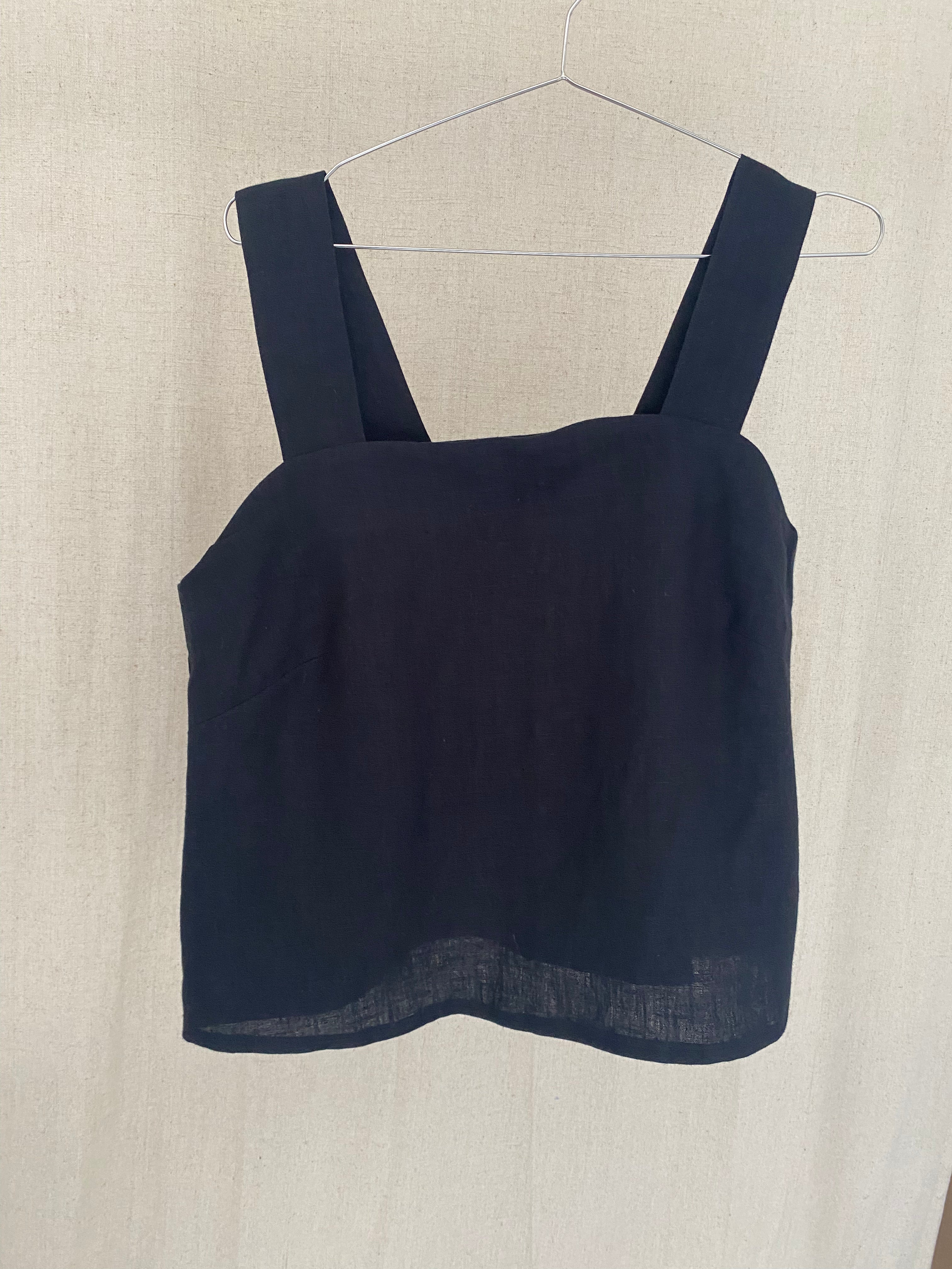 Top Leinen | Black