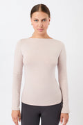 MANDALA Basic Longsleeve Sheer in halbtransparenter Optik, präsentiert als vielseitiges, nachhaltiges Layering-Piece.