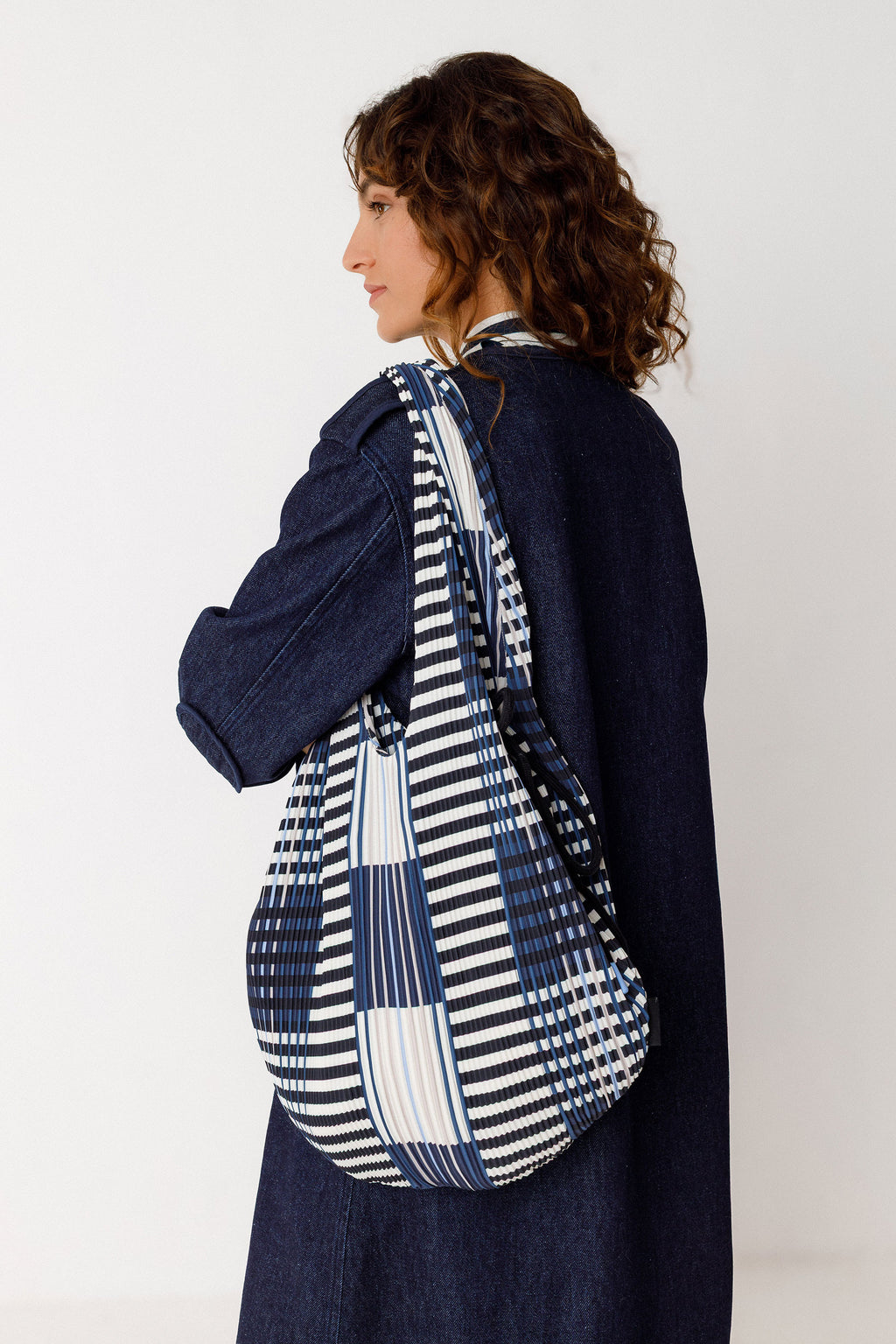 Plissierte Tasche, Tote Bag, recyceltes Polyester.