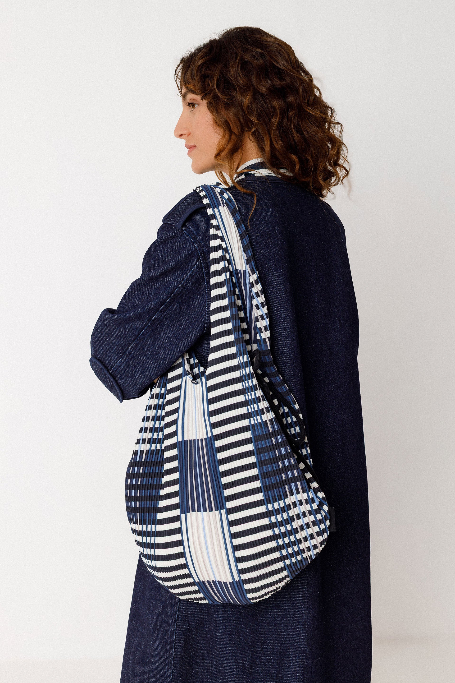 Plissierte Tasche, Tote Bag, recyceltes Polyester.