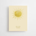 Postkarte „You are Golden“ im DIN-A6-Format mit einer gelben Aquarell-Sonne und dem Schriftzug „You are Golden“ auf hellem Hintergrund.