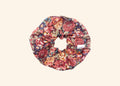 Scrunchie Rusty Flower Dream | Upcycled Vintage Cotton | Biodegradable Core