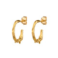 Twig Gold Hoop Earrings | The Gorse Bush von Loinnir Jewellery, organische Ohrringe aus Gold Vermeil, irisches Schmuckdesign.