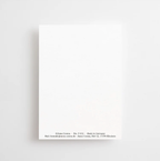 Postkarte "Begin Again" im DIN A6 Format von Anna Cosma mit einem runden braunen Motiv, kleineren Vögeln und dem Text "begin again and again and again" auf beigem Hintergrund.