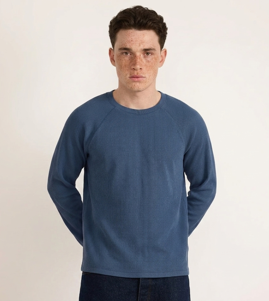 Waffle Raglan Langarmshirt