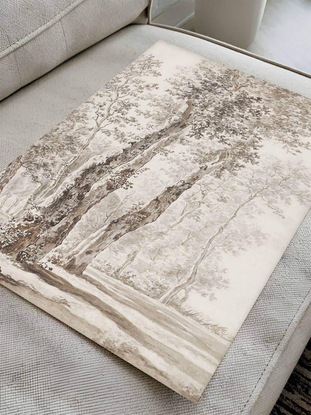 Klassische Baumstudie – Antiker Kunstdruck in sanften Sepiatönen: 30x40