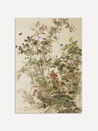 Blühender Garten – Floraler Chinoiserie Kunstdruck: 30x40