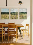 Idyllischer Sommer – Vintage Wiesenlandschaft Triptychon: 30x40