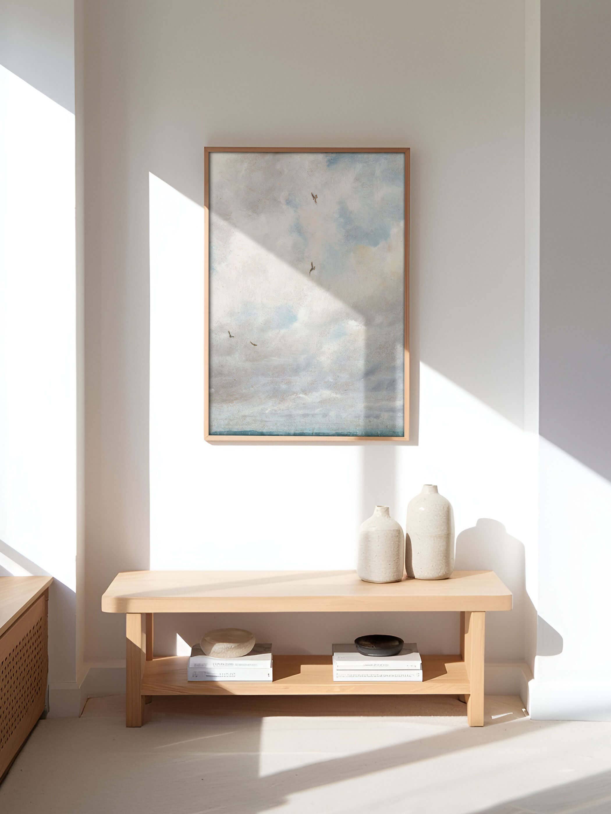 Himmelslandschaft – Vintage Wolken Kunstdruck: 30x40