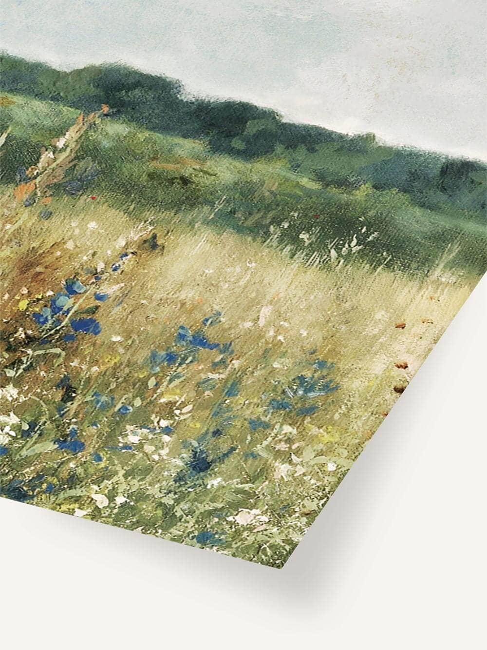 Idyllischer Sommer – Vintage Wiesenlandschaft Triptychon: 30x40