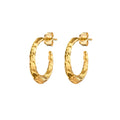 Gold Celtic Hoop Earrings | Textured Torc, zeitgenössische Ohrringe im Bronzezeit-Design aus 18ct Gold Vermeil