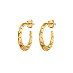Gold Celtic Hoop Earrings | Textured Torc, zeitgenössische Ohrringe im Bronzezeit-Design aus 18ct Gold Vermeil
