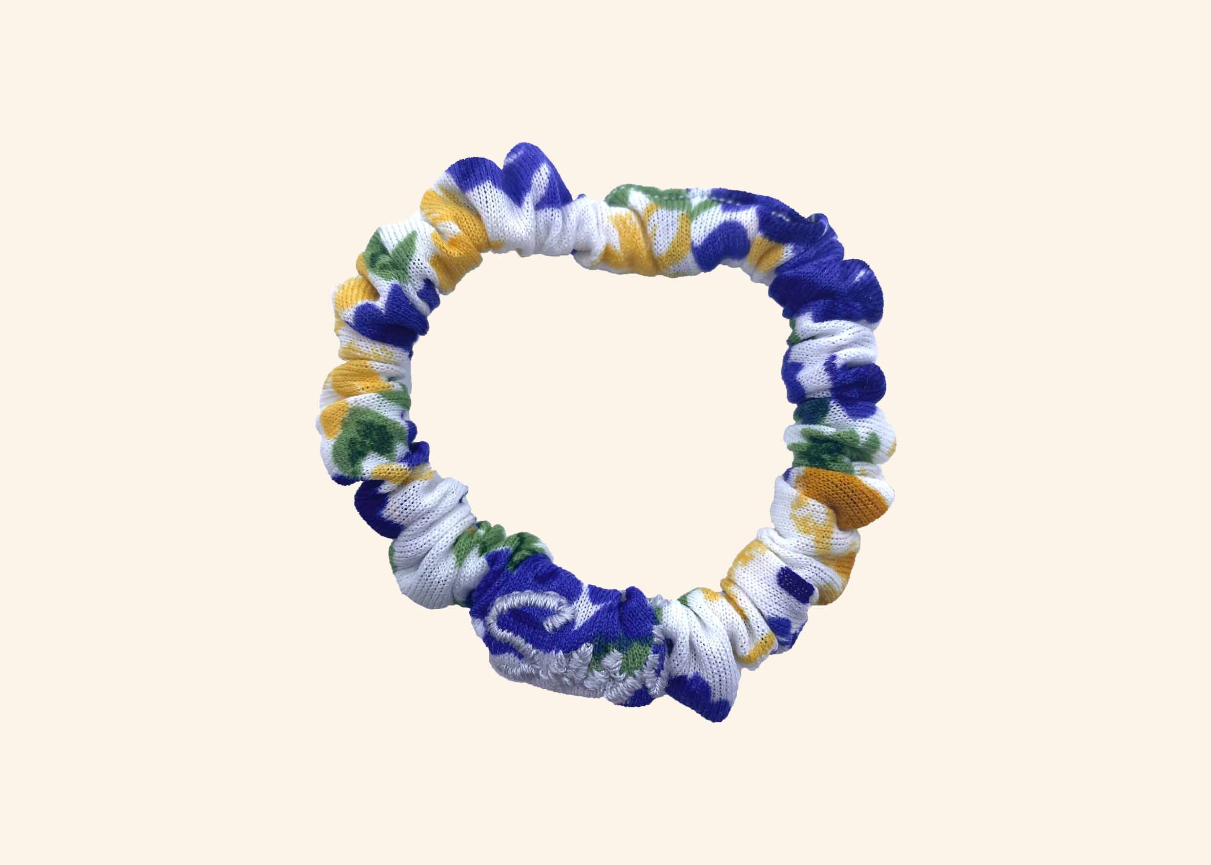 Hair Tie Rebirth Pansy Flower Scrunchie Premium Hair Accessories | Sustainable Susi