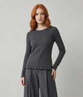 Langarmshirt Jacquard aus 100% Bio Baumwolle