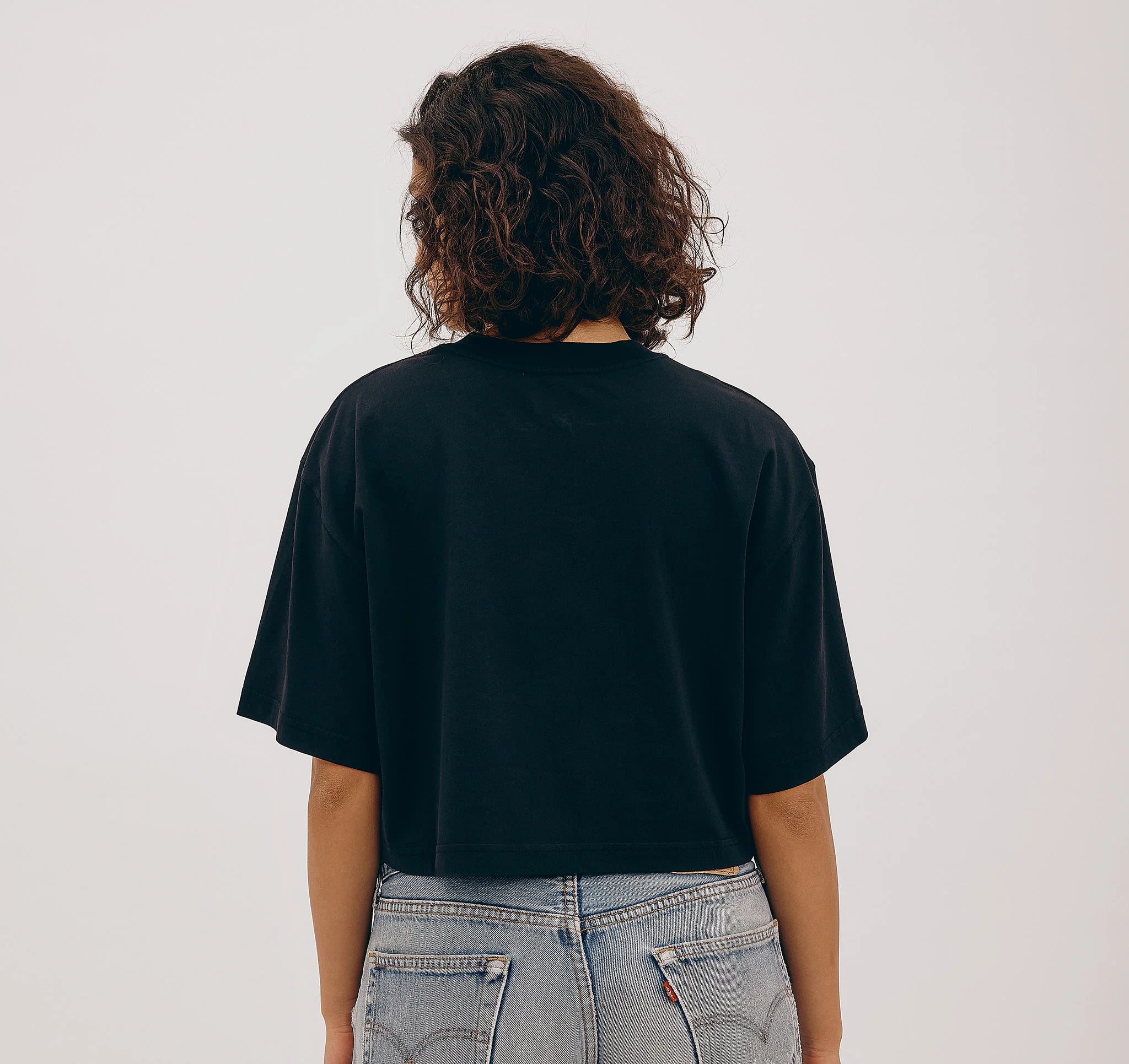 Boxy Crop Shirt aus 100% Bio Baumwolle | Black