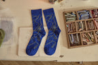 socken blau baumwolle