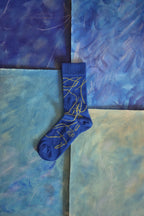 socken blau baumwolle koblenz