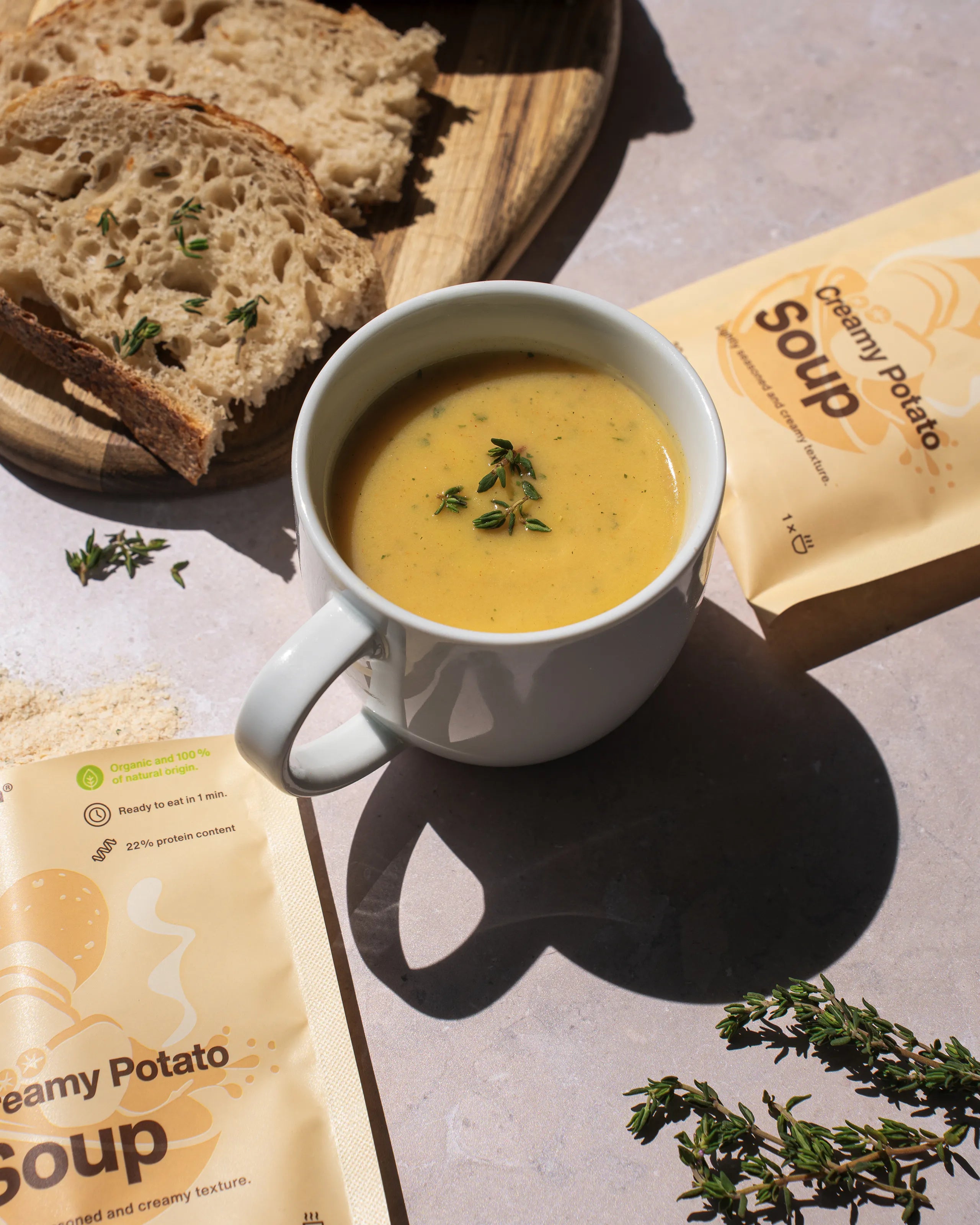 Vilgain Bio Cremesuppe Kartoffel als Instant-Suppe mit Kartoffelflocken und Gewürzen