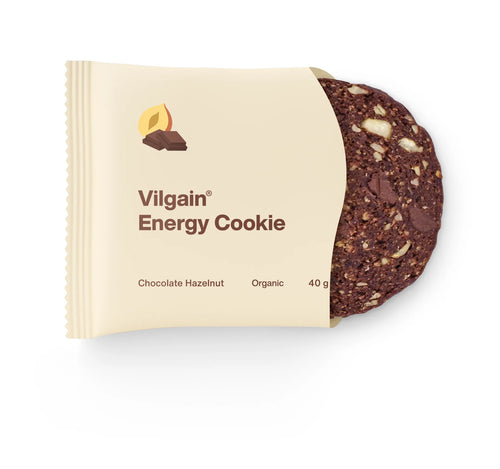 Vilgain Energy Cookie Bio Schokolade und Haselnüsse mit Datteln und glutenfreien Haferflocken