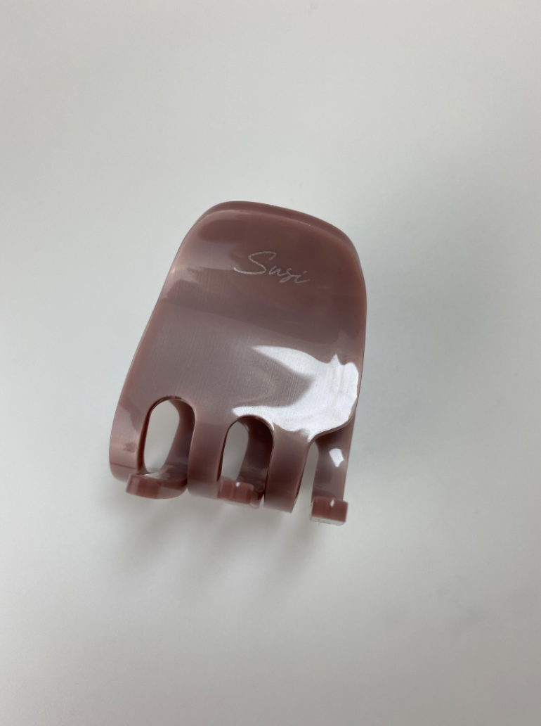 Sustainable Susi Daily Haarspange Rose Brown aus Celluloseacetat in Rosébraun