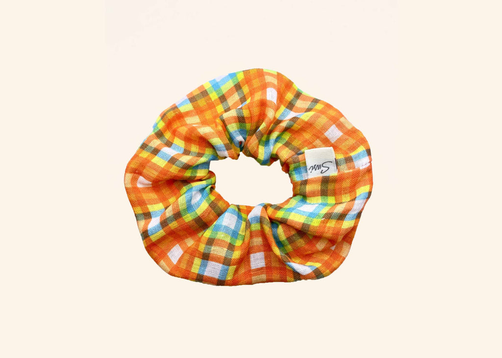 Scrunchie Multicheck Orange